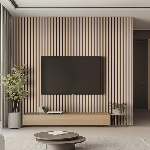 MSI Acoustic Slat Panel 9.5in. x 94.5in. Blonde Wood Panel Accent Wall Tile - Image 3