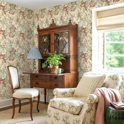 Floral Wallpaper Vintage Peel and Stick Wallpaper - Image 3