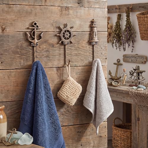 Hicarer 3 Pcs Nautical Cast Iron Wall Hooks - Image 3