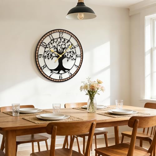 14" Farmhouse Bird Branch Wall Clock - Image 6