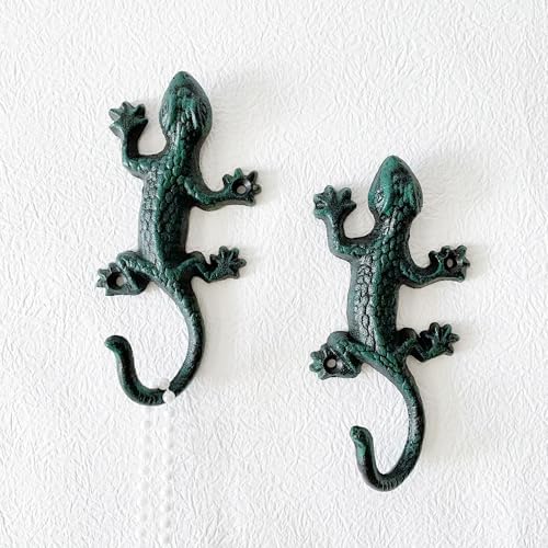 Rustic Gecko-Shaped Decorative Wall Hook Rack Hangers - Image 4