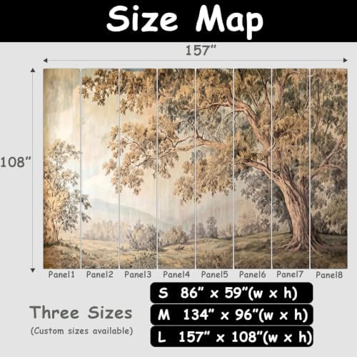 Hand-Painted Wallpaper Featuring Natural Landscapes of Old Trees Peel and Stick - Image 6