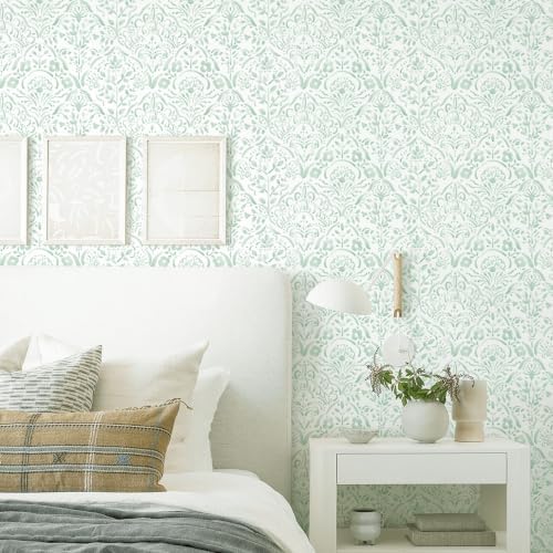 Dimoon Watercolor Floral Peel and Stick Wallpaper Soft Sage Green Contact Paper - Image 7