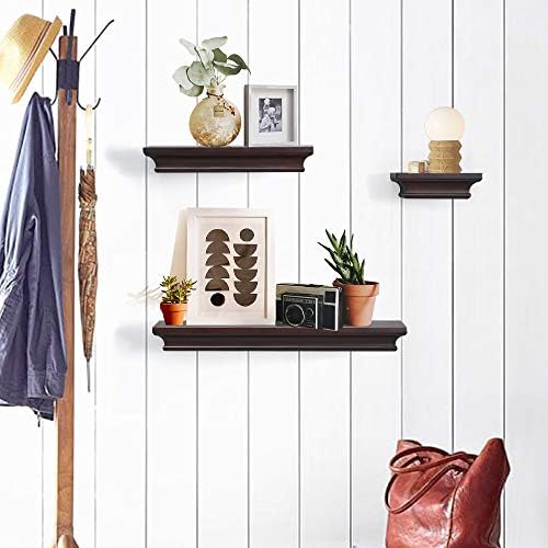 AHDECOR Modern Storage Floating Shelves, Espresso Brown - Image 7