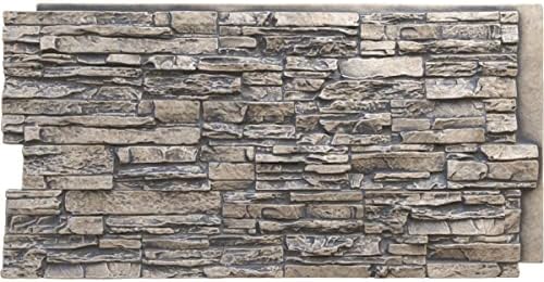 EverStone Canyon Ridge Faux Stone Panel, 45 3/4"W x 24 1/2"H x 1 1/4"D by EkenaMillwork