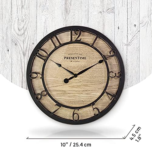 Presentime 10" Farmhouse Series Wall Clock - Image 4