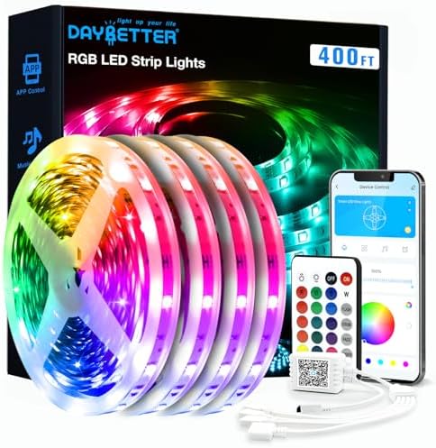 DAYBETTER LED Strip Lights 400ft, Color Changing Lights Strip by DAYBETTER
