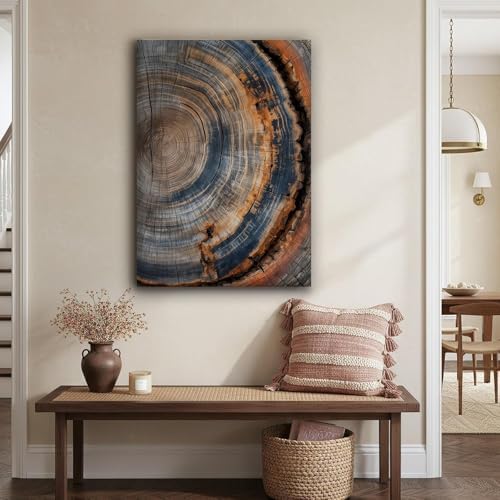 Tree Ring Wall Art Canvas, Modern Nature Decor - Image 6