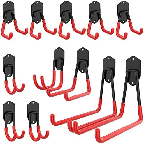 WALMANN 12 PCS Garage Storage Hooks, Wall Mounted Utility Hooks by WALMANN