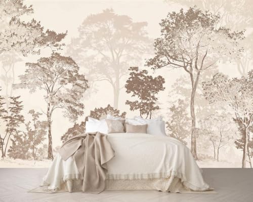 Toolhom Black and White Forest Wallpaper Peel and Stick by Toolhom