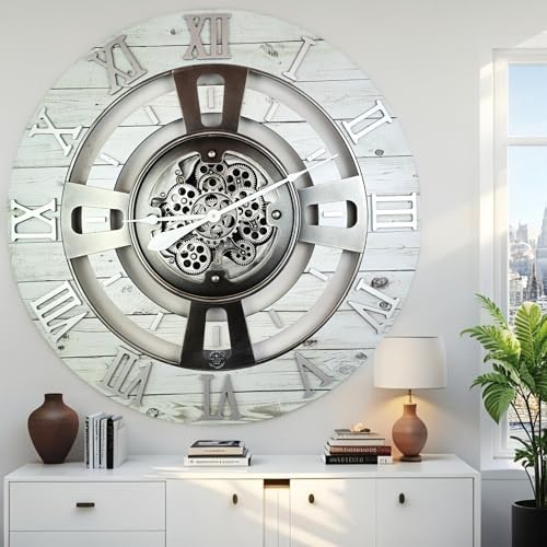ImprovingLife The Gears Clock Real Moving Gear Wall Clock England Line) - Image 6