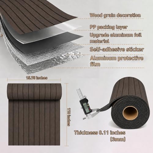 Peel and Stick PVC Slat Wall Panel, 3D Faux Smoked, 15.8" x 118" - Image 3