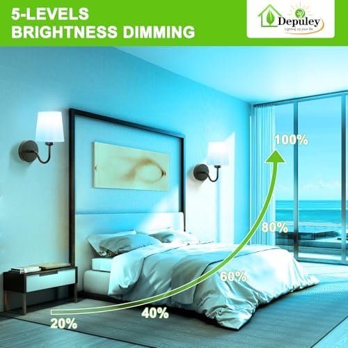 Depuley Wall Sconces Battery Operated: Set of 2 Wireless Wall Lights - Image 4