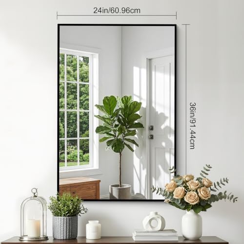 36" x 24" Bathroom Mirror, Bathroom Vanity Mirror-Black - Image 2