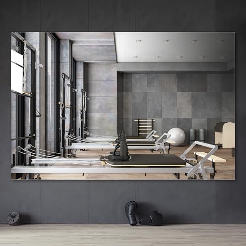 Hasipu Home Gym Workout Mirror 40" L x 30" W-2pcs Large Full Length Mounted by Whatssuitableisthebest
