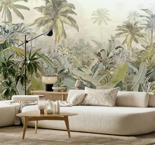 Tropical Rainforest Plant Leaves Palm Tree wall Mural Peel and Stick by TUNDJ