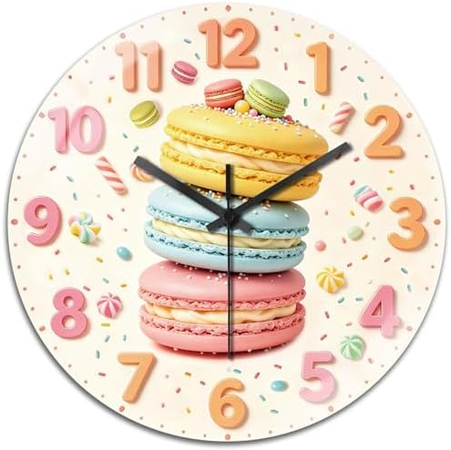 peacoblue Macaron Wall Clocks Battery Operated by PEACOBLUE