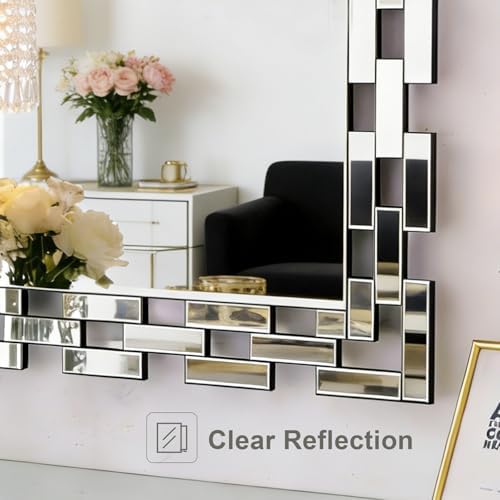 Chende Decorative Mirrors for Wall, Rectangle Accent Mirror for Living Room - Image 3