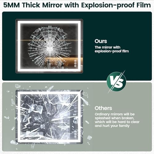 Memobarco 32" x 40" LED Bathroom Mirror - Image 7