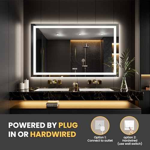 LOAAO 80"X40" LED Bathroom Mirror - Image 6