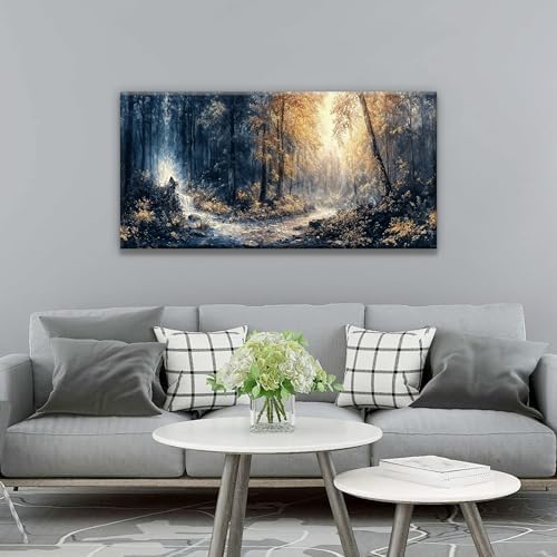 TAIJXAGSG Canvas Wall Art Decor Prints Natural Modern Wall Art Forest Black - Image 4