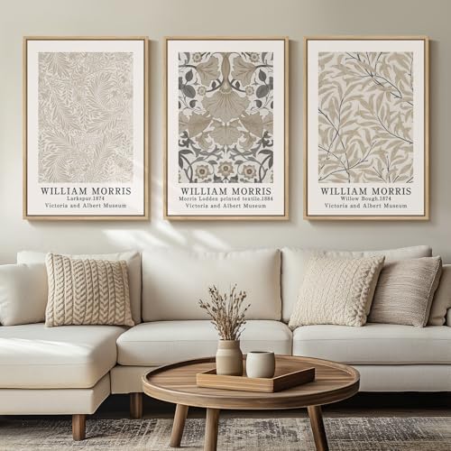 Large Framed Vintage William Morris Wall Art by Cuspin