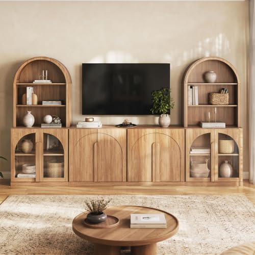 BELLEZE Bijou 126" Wall Unit 6-Piece Modular TV Stand by BELLEZE