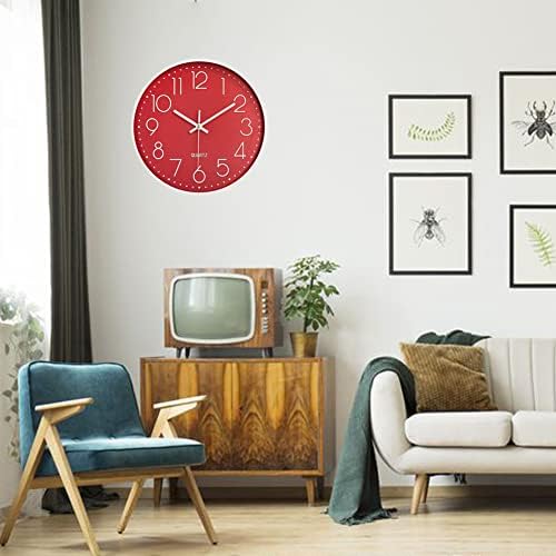 12 in Wall Clock Non-Ticking Quartz Silent Battery Operated Round Clocks Home - Image 5
