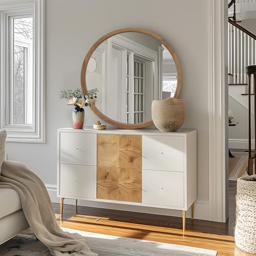 36" Round Wood Mirror - Image 7
