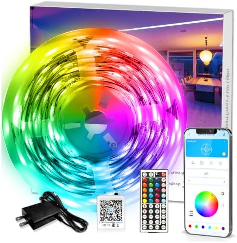 DAYBETTER LED Strip Lights 110ft, RGB Music Sync Smart App Control 1 Roll by DAYBETTER
