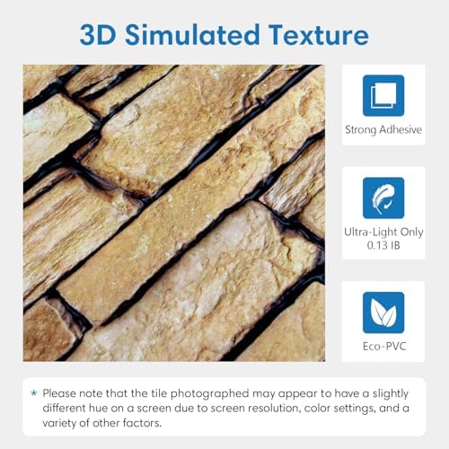 COMSTICKC 3D Peel and Stick Faux Stone Wall Panels - Image 4