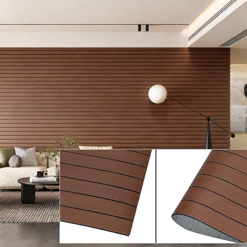 3D Wall Panels Peel and Stick – 15.74"x288"/24FT PVC Faux Wood Grain Texture by NAMAII