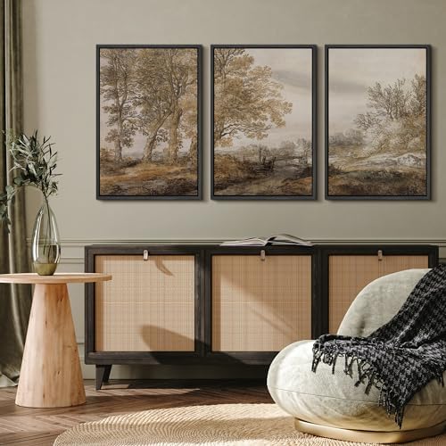 MUDECOR Framed Canvas Print Wall Art Pastoral Elegance Golden Age Landscape - Image 3
