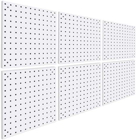 6 Pack Steel Peg Board, Universal 1/8 and 1/4 Pegboard Accessories, Office by Daanxw