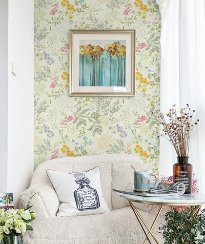 Peel and Stick Wallpaper Vintage Floral Wallpaper Boho Leaf Contact Paper - Image 4
