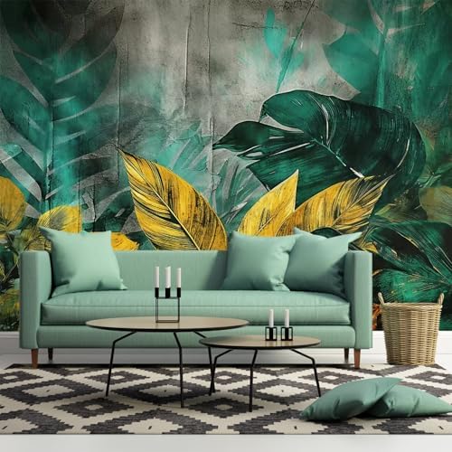 Tropical Element Leaf Background Mural Peel and stick-85"x118" - Image 2