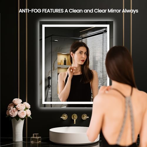 LOAAO 24"X28" LED Bathroom Mirror - Image 2