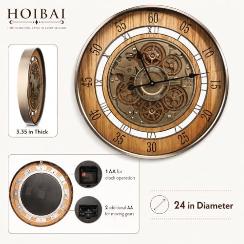 HOIBAI 24" Large Wall Clock - Image 4