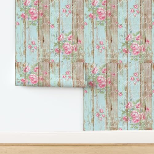 Spoonflower Shabby Chic Peel and Stick Removable Wallpaper - Image 4