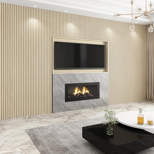 Slat Wall Panel 8-Pack, 108’’x6.1’’, Natural Wood - Image 5