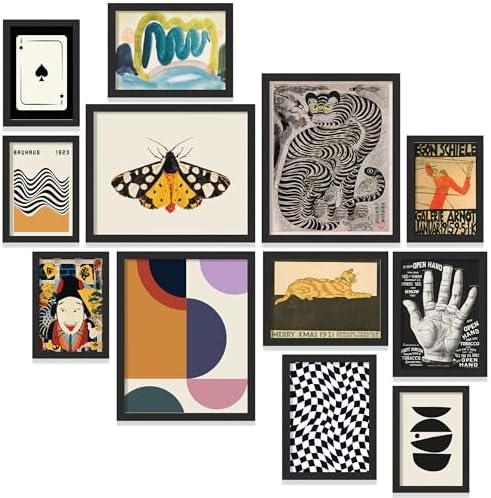Eclectic Wall Art Prints Unframed, Mid Century Retro Decor by 97Decor