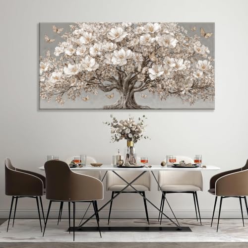 Large Floral Tree Of Life Canvas Wall Art Decor - Image 5