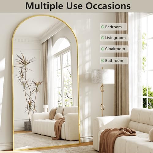 Oversized Full Body Mirror 35x78 inch Arched Full Length Mirror - Image 6