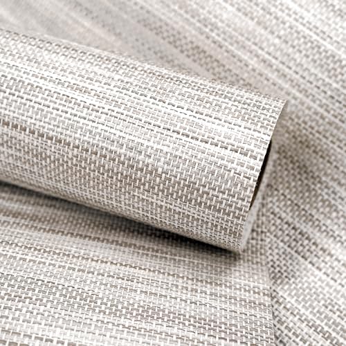Ansehan Wallcovering W1020 Burlap Collection 36" W x 8 Yard L, Natural Paper by Ansehan