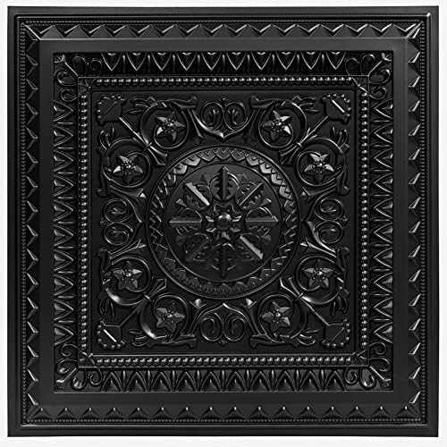 Art3d 24-Pack Drop Ceiling Tiles, Plastic Sheet in White, 2 x 2 ft by Art3d