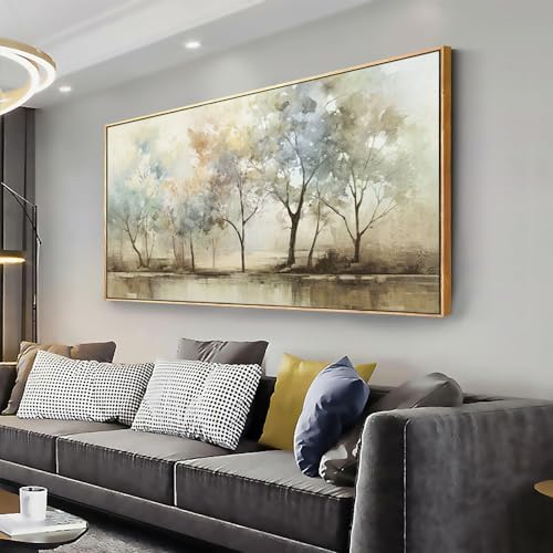 Abstract Wall Art Artwork Retro Trees Pictures Decor Canvas Painting Large Size by VHMING