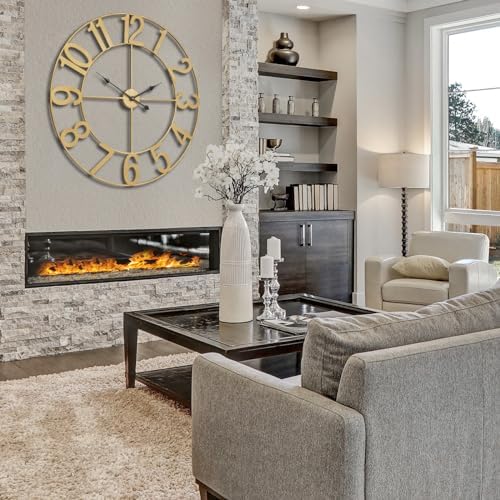 Sorbus Large Wall Clock, Metal Frame, Battery Powered - Image 2