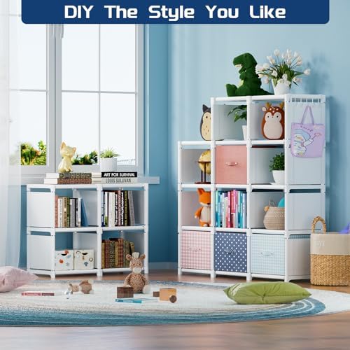 18 Cube Storage Organizer Closet, Metal Book Shelf - Image 2