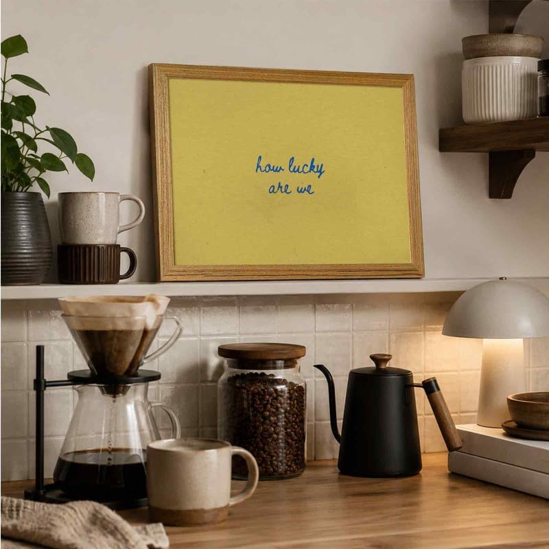 How Lucky Are We Wall Art Preppy Framed Wall Decor Inspirational Canvas - Image 4