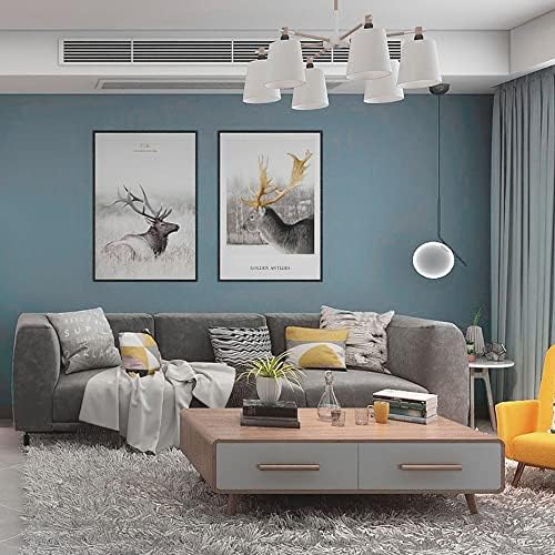 Yasinet 17.7" X 393.7" Blue Wallpaper Solid Peel and Stick Wallpaper Blue - Image 2